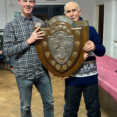 Ipswich MCC Inter club champions. Julian Harvey receiving the Ipswich Motors Shield. The award is 100 years old - surely the oldest in the centre?